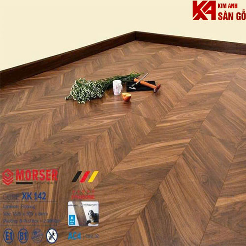 Sàn Gỗ Xương Cá Morser 3D 8mm XK-142